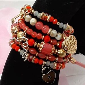 Beaded charm bracelets